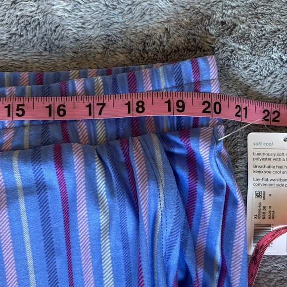 Jockey Soft Cool Jogger in Blue Dashed Stripe Size XL NWT - Picture 6 of 7